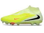 Phantom GX III Elite High-Top with Double-Layer Waterproof Fish Silk Full Knit FG Soccer Shoes - Lime Green/Hyper Crimson/Black