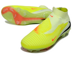 Phantom GX III Elite High-Top with Double-Layer Waterproof Fish Silk Full Knit FG Soccer Shoes - Lime Green/Hyper Crimson/Black