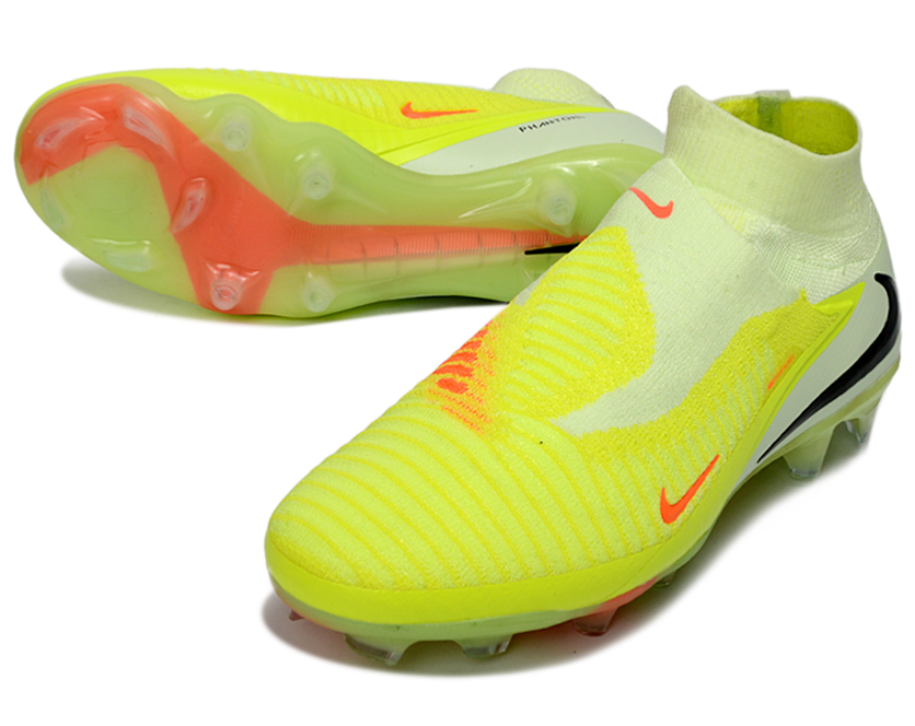 Phantom GX III Elite High-Top with Double-Layer Waterproof Fish Silk Full Knit FG Soccer Shoes - Lime Green/Hyper Crimson/Black