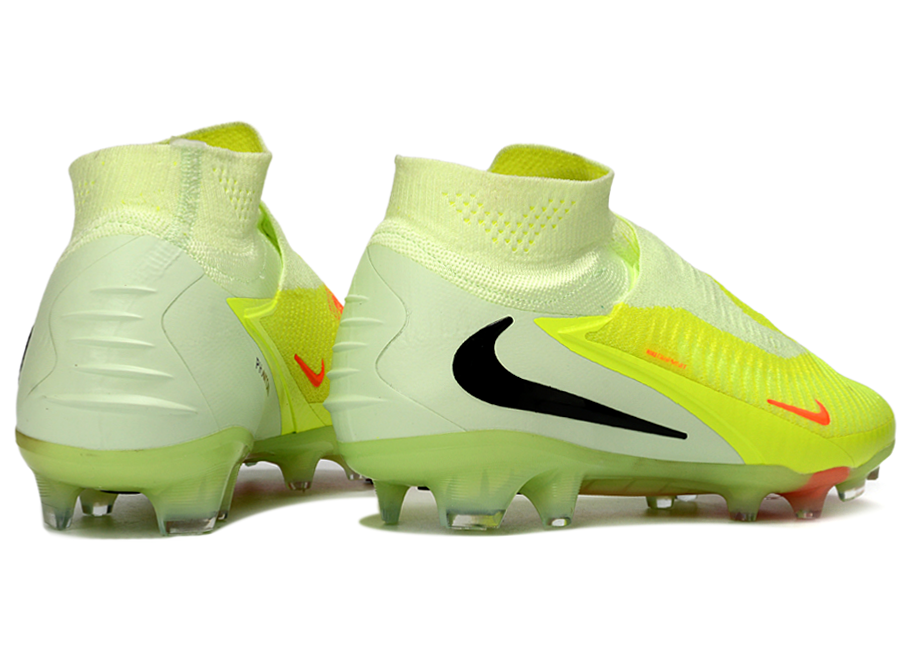 Phantom GX III Elite High-Top with Double-Layer Waterproof Fish Silk Full Knit FG Soccer Shoes - Lime Green/Hyper Crimson/Black