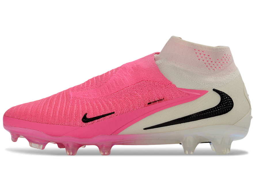 Phantom GX III Elite High-Top with Double-Layer Waterproof Fish Silk Full Knit FG Soccer Shoes - Pink/Black/White