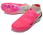 Phantom GX III Elite High-Top with Double-Layer Waterproof Fish Silk Full Knit FG Soccer Shoes - Pink/Black/White