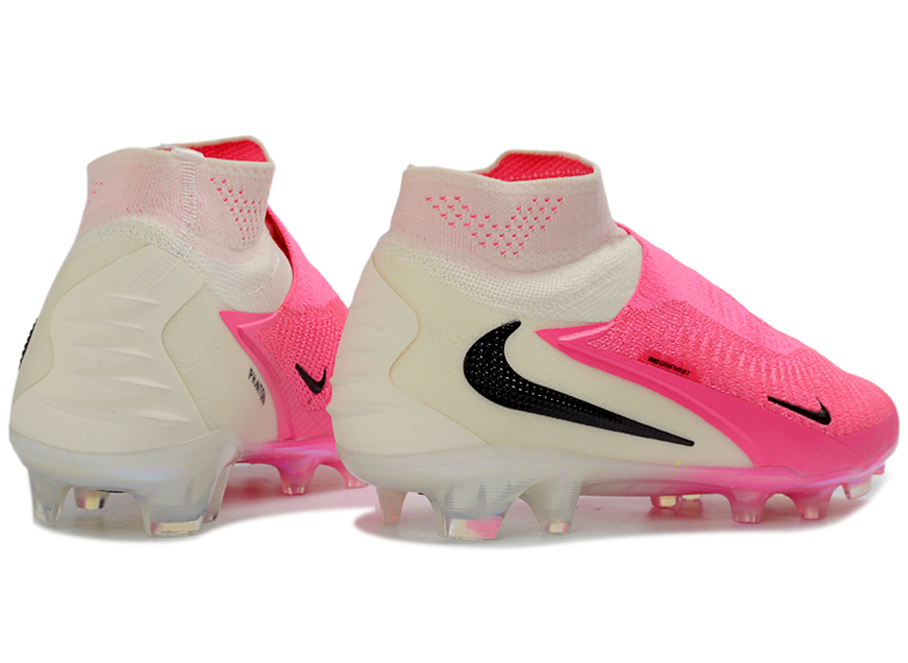 Phantom GX III Elite High-Top with Double-Layer Waterproof Fish Silk Full Knit FG Soccer Shoes - Pink/Black/White