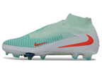 Phantom GX III Elite High-Top with Double-Layer Waterproof Fish Silk Full Knit FG Soccer Shoes - Pistachio Frost/Hyper Orange/White