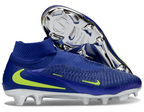 Phantom GX III Elite High-Top with Double-Layer Waterproof Fish Silk Full Knit FG Soccer Shoes - Royal Blue/Green
