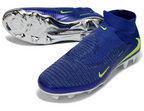 Phantom GX III Elite High-Top with Double-Layer Waterproof Fish Silk Full Knit FG Soccer Shoes - Royal Blue/Green
