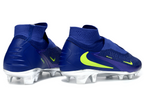 Phantom GX III Elite High-Top with Double-Layer Waterproof Fish Silk Full Knit FG Soccer Shoes - Royal Blue/Green