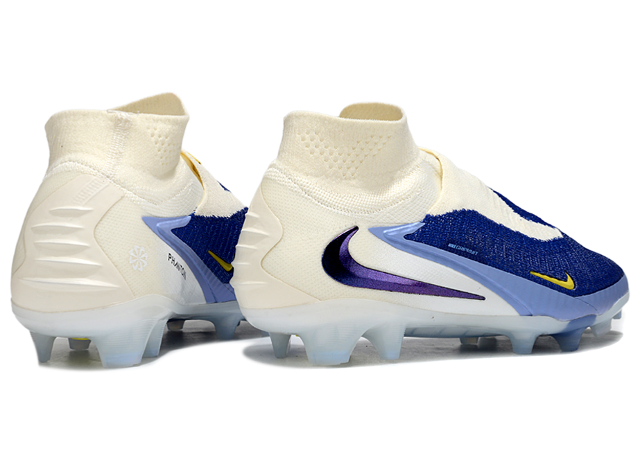Phantom GX III Elite High-Top with Double-Layer Waterproof Fish Silk Full Knit FG Soccer Shoes - Royal Blue/Light Blue/White/Black