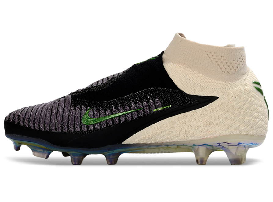 Phantom GX III Elite High-Top with Double-Layer Waterproof Fish Silk Full Knit FG Soccer Shoes - White/Black/Green