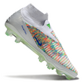 Phantom GX III Elite High-Top with Double-Layer Waterproof Fish Silk Full Knit FG Soccer Shoes - White/Green/Multicolor