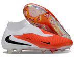 Phantom GX III Elite High-Top with Double-Layer Waterproof Fish Silk Full Knit FG Soccer Shoes - White/Orange/Black