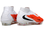 Phantom GX III Elite High-Top with Double-Layer Waterproof Fish Silk Full Knit FG Soccer Shoes - White/Orange/Black