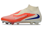 Phantom GX III Elite High-Top with Double-Layer Waterproof Fish Silk Full Knit FG Soccer Shoes - White/Red/Blue