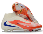 Phantom GX III Elite High-Top with Double-Layer Waterproof Fish Silk Full Knit FG Soccer Shoes - White/Red/Blue