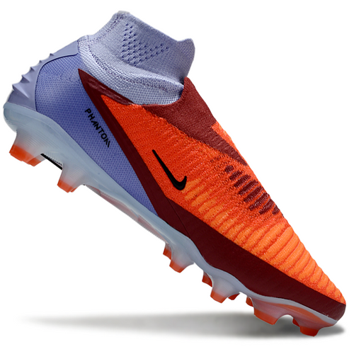 Phantom GX III Elite High-Top with Double-Layer Waterproof Fishnet Full Knit FG Soccer Shoes - Royal Tint/Bright Crimson/Black