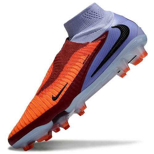 Phantom GX III Elite High-Top with Double-Layer Waterproof Fishnet Full Knit FG Soccer Shoes - Royal Tint/Bright Crimson/Black