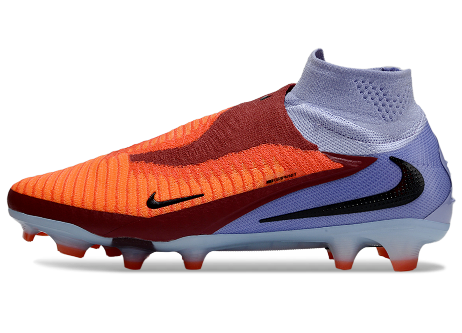 Phantom GX III Elite High-Top with Double-Layer Waterproof Fishnet Full Knit FG Soccer Shoes - Royal Tint/Bright Crimson/Black