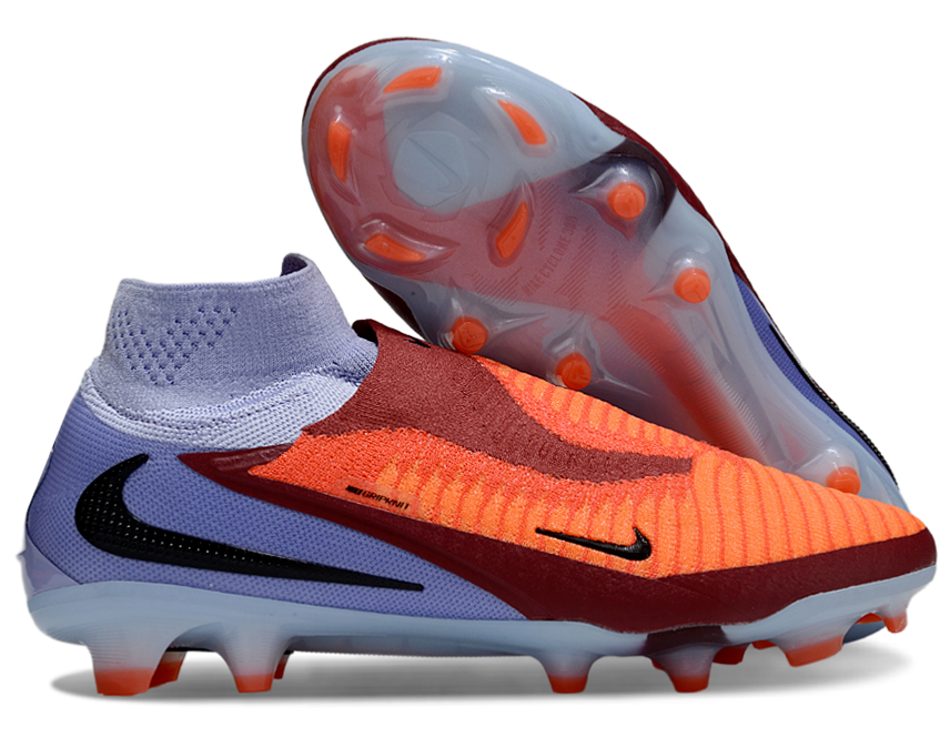 Phantom GX III Elite High-Top with Double-Layer Waterproof Fishnet Full Knit FG Soccer Shoes - Royal Tint/Bright Crimson/Black
