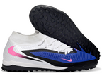 Phantom GX III Elite High-Top with Double-Layer Waterproof Fishwire Full Knit Grass Stud TF Soccer Shoes - Blue/White/Black/Pink