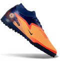 Phantom GX III Elite High-Top with Double-Layer Waterproof Fishwire Full Knit Grass Stud TF Soccer Shoes - Laser Orange/Blue Void/Red