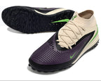 Phantom GX III Elite High-Top with Double-Layer Waterproof Fishwire Full Knit Grass Stud TF Soccer Shoes - Off White/Black/Green