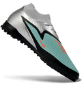 Phantom GX III Elite High-Top with Double-Layer Waterproof Fishwire Full Knit Grass Stud TF Soccer Shoes - Pistachio Frost/Hyper Orange/Black