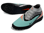 Phantom GX III Elite High-Top with Double-Layer Waterproof Fishwire Full Knit Grass Stud TF Soccer Shoes - Pistachio Frost/Hyper Orange/Black