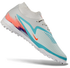 Phantom GX III Elite High-Top with Double-Layer Waterproof Fishwire Full Knit Grass Stud TF Soccer Shoes - White/Pistachio Frost/Hyper Orange