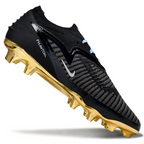 Phantom GX III Elite Low-Top with Double-Layer Waterproof Fish Silk Full Knit FG Soccer Shoes - Black/Gold/Light Blue