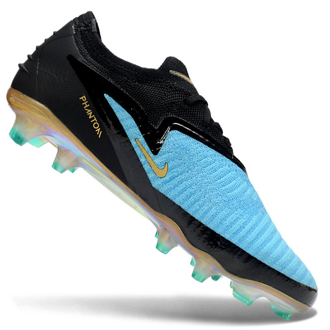 Phantom GX III Elite Low-Top with Double-Layer Waterproof Fish Silk Full Knit FG Soccer Shoes - Blue/Black/Gold