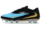 Phantom GX III Elite Low-Top with Double-Layer Waterproof Fish Silk Full Knit FG Soccer Shoes - Blue/Black/Gold