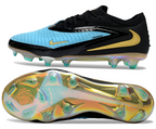 Phantom GX III Elite Low-Top with Double-Layer Waterproof Fish Silk Full Knit FG Soccer Shoes - Blue/Black/Gold