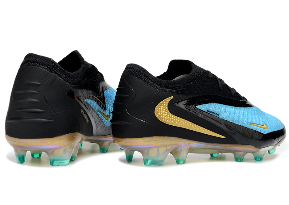 Phantom GX III Elite Low-Top with Double-Layer Waterproof Fish Silk Full Knit FG Soccer Shoes - Blue/Black/Gold