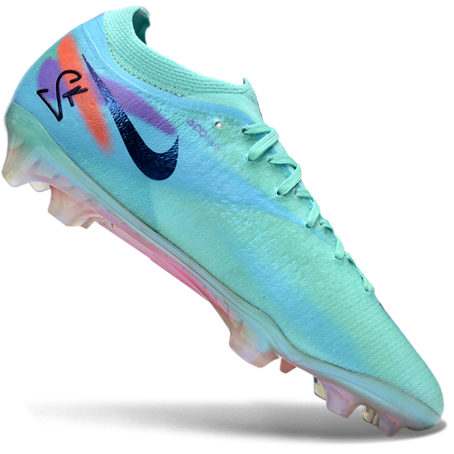 Phantom GX III Elite Low-Top with Double-Layer Waterproof Fish Silk Full Knit FG Soccer Shoes - Blue/Green/Purple