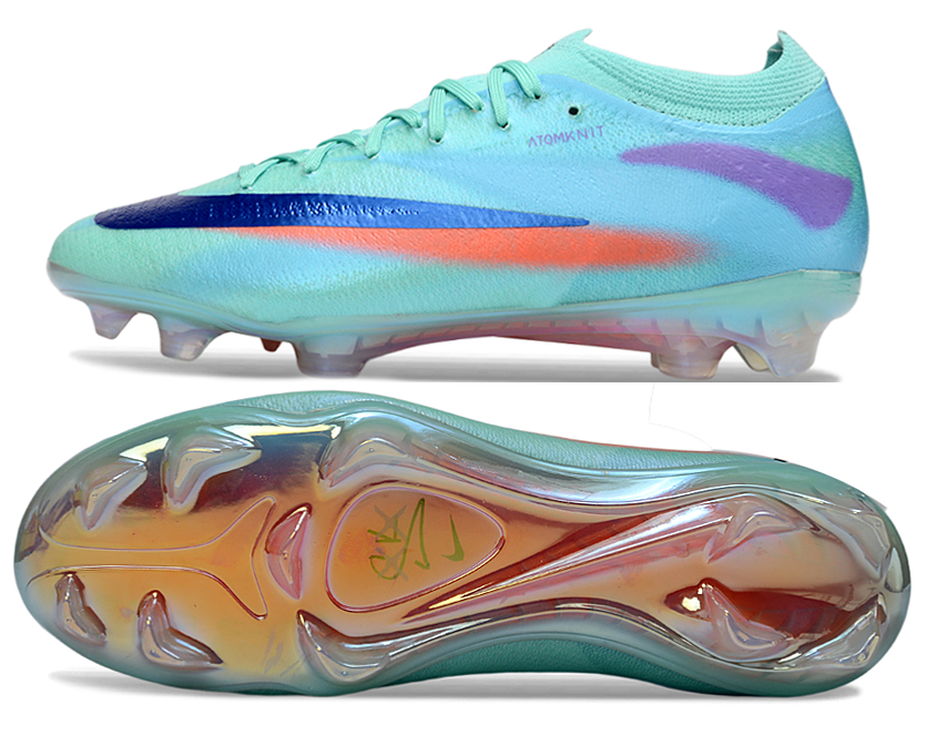 Phantom GX III Elite Low-Top with Double-Layer Waterproof Fish Silk Full Knit FG Soccer Shoes - Blue/Green/Purple