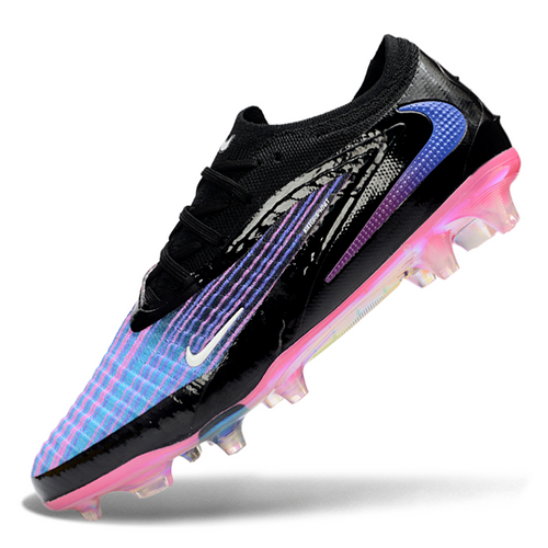 Phantom GX III Elite Low-Top with Double-Layer Waterproof Fish Silk Full Knit FG Soccer Shoes - Blue/Pink/Black