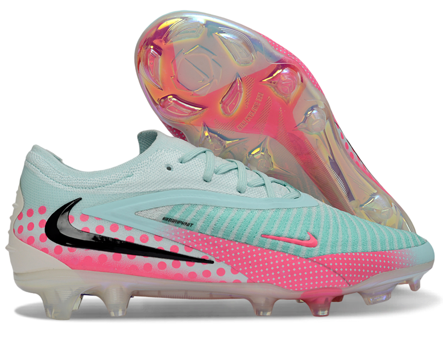 Phantom GX III Elite Low-Top with Double-Layer Waterproof Fish Silk Full Knit FG Soccer Shoes - Jade/Pink/Black