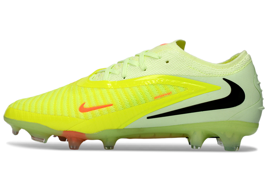Phantom GX III Elite Low-Top with Double-Layer Waterproof Fish Silk Full Knit FG Soccer Shoes - Lime Green/Hyper Crimson/Black