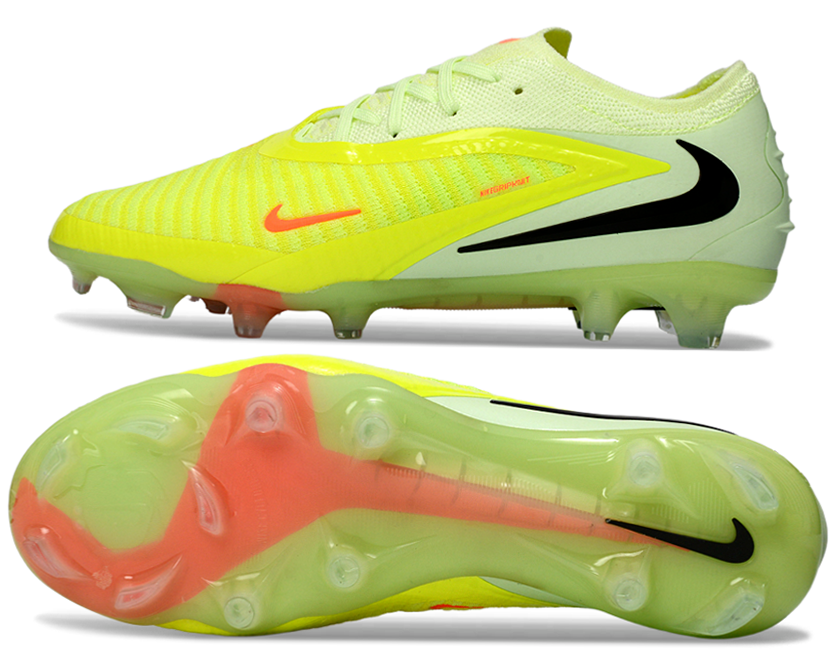 Phantom GX III Elite Low-Top with Double-Layer Waterproof Fish Silk Full Knit FG Soccer Shoes - Lime Green/Hyper Crimson/Black