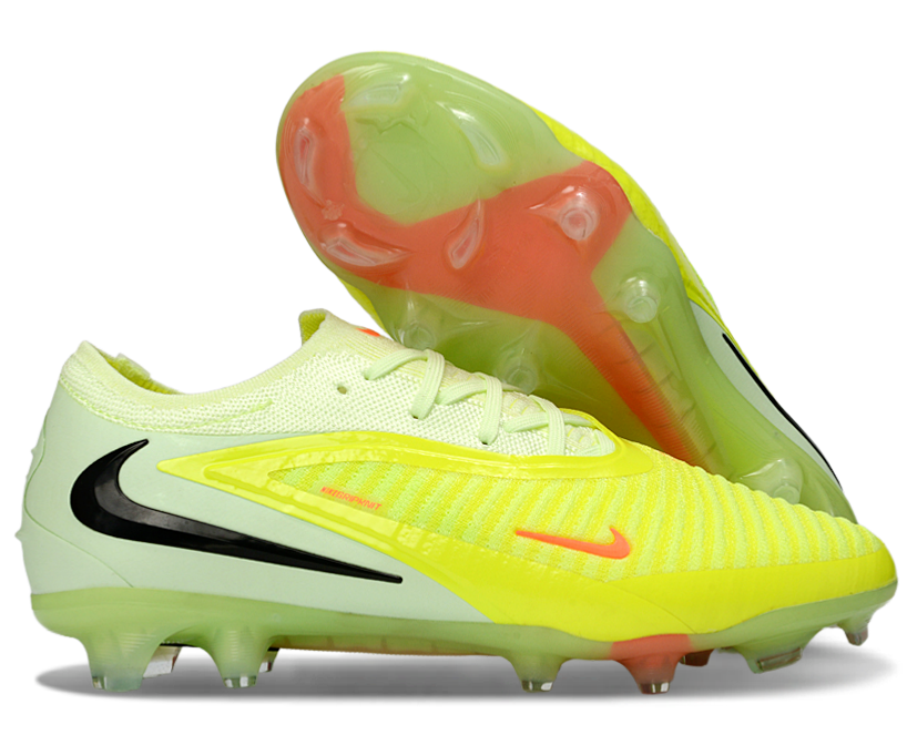 Phantom GX III Elite Low-Top with Double-Layer Waterproof Fish Silk Full Knit FG Soccer Shoes - Lime Green/Hyper Crimson/Black