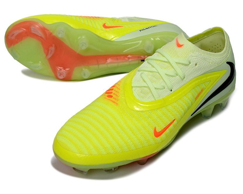 Phantom GX III Elite Low-Top with Double-Layer Waterproof Fish Silk Full Knit FG Soccer Shoes - Lime Green/Hyper Crimson/Black