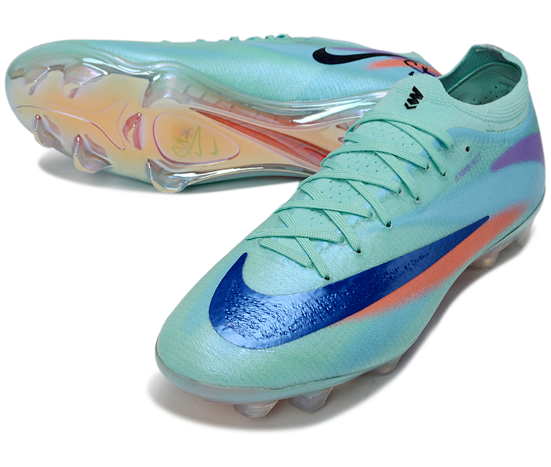 Phantom GX III Elite Low-Top with Double-Layer Waterproof Fish Silk Full Knit FG Soccer Shoes - Mint Green/Blue/Orange