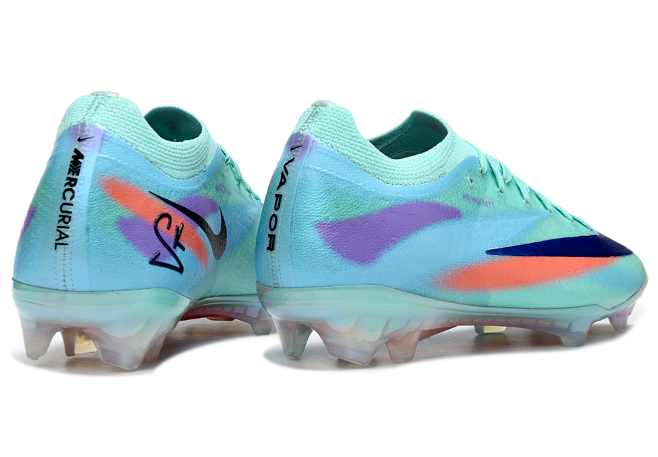 Phantom GX III Elite Low-Top with Double-Layer Waterproof Fish Silk Full Knit FG Soccer Shoes - Mint Green/Blue/Orange