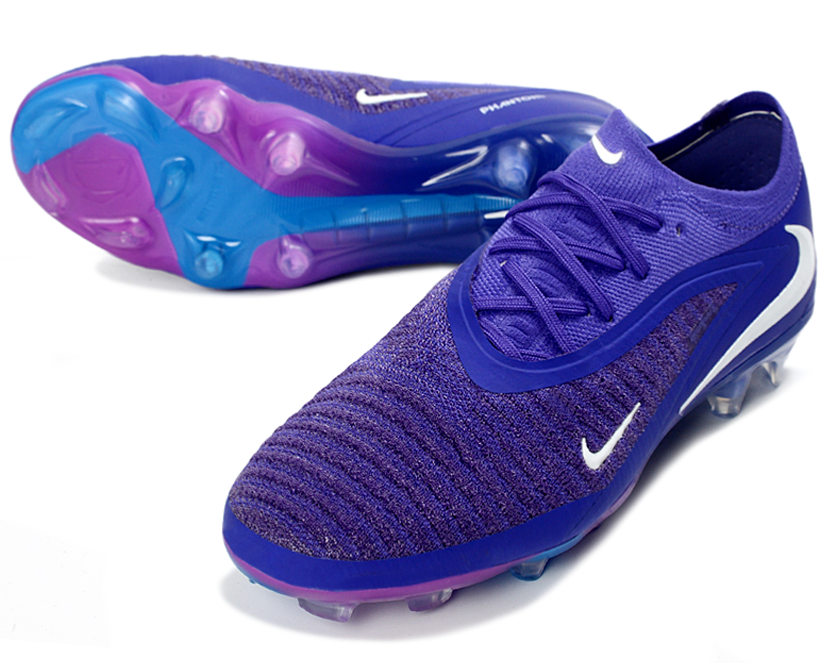 Phantom GX III Elite Low-Top with Double-Layer Waterproof Fish Silk Full Knit FG Soccer Shoes - Purple/White