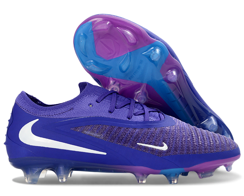 Phantom GX III Elite Low-Top with Double-Layer Waterproof Fish Silk Full Knit FG Soccer Shoes - Purple/White