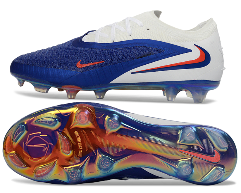 Phantom GX III Elite Low-Top with Double-Layer Waterproof Fish Silk Full Knit FG Soccer Shoes - Red/Blue/Orange/White