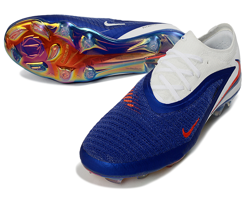 Phantom GX III Elite Low-Top with Double-Layer Waterproof Fish Silk Full Knit FG Soccer Shoes - Red/Blue/Orange/White