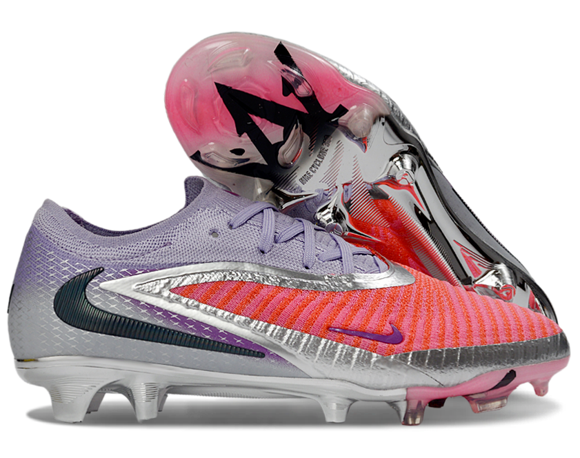 Phantom GX III Elite Low-Top with Double-Layer Waterproof Fish Silk Full Knit FG Soccer Shoes - Red/Grey/Black