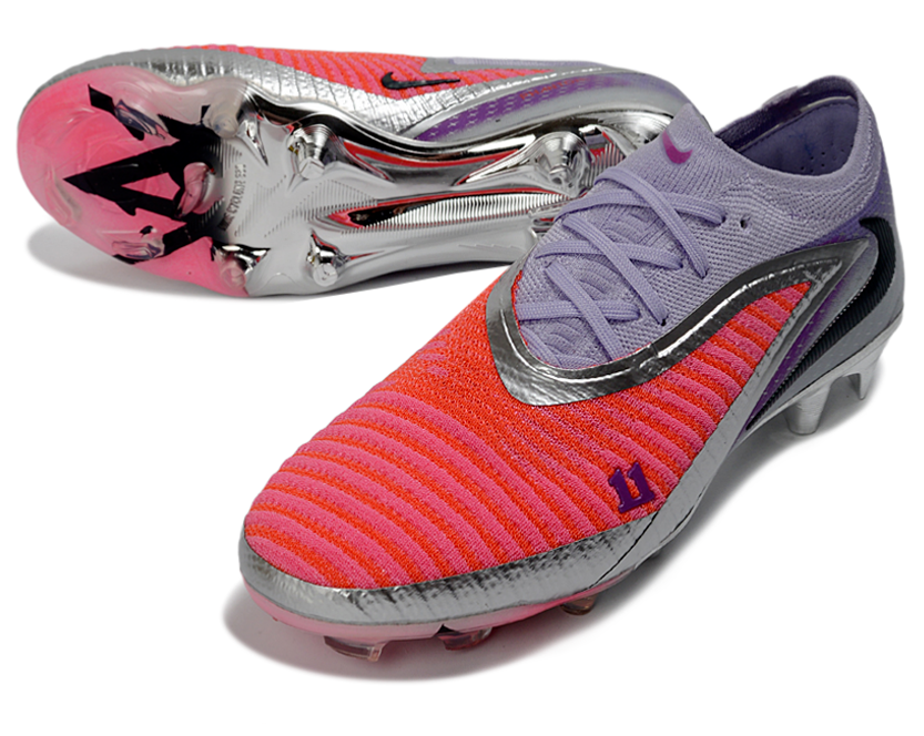 Phantom GX III Elite Low-Top with Double-Layer Waterproof Fish Silk Full Knit FG Soccer Shoes - Red/Grey/Black