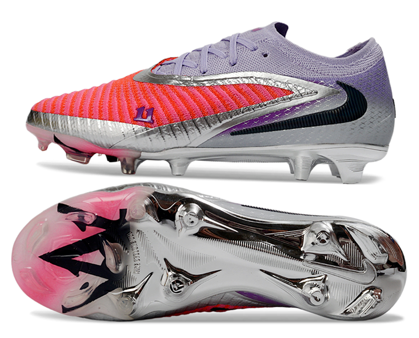 Phantom GX III Elite Low-Top with Double-Layer Waterproof Fish Silk Full Knit FG Soccer Shoes - Red/Grey/Black